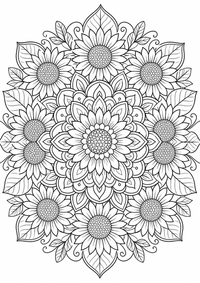 Sunflowers मंडला — कलरिंग पेज एक मुफ्त A4 कलरिंग पेज है, जिसमें स्पष्ट काली रूपरेखाएँ और रंग भरने के लिए साफ़ क्षेत्र हैं। पंजीकरण आवश्यक नहीं।