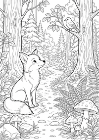 प्रकृति : Waldweg mit Fuchs — कलरिंग पेज एक मुफ्त A4 कलरिंग पेज है, जिसमें स्पष्ट काली रूपरेखाएँ और रंग भरने के लिए साफ़ क्षेत्र हैं। पंजीकरण आवश्यक नहीं।
