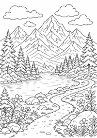 प्रकृति : Berge mit See — कलरिंग पेज एक मुफ्त A4 कलरिंग पेज है, जिसमें स्पष्ट काली रूपरेखाएँ और रंग भरने के लिए साफ़ क्षेत्र हैं। पंजीकरण आवश्यक नहीं।
