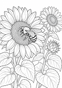 प्रकृति : Biene Sonnenblumen — कलरिंग पेज एक मुफ्त A4 कलरिंग पेज है, जिसमें स्पष्ट काली रूपरेखाएँ और रंग भरने के लिए साफ़ क्षेत्र हैं। पंजीकरण आवश्यक नहीं।