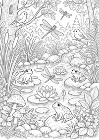 Naturaleza waldteich libélulas es un dibujo de naturaleza para colorear gratis, con contornos negros claros y detalles fáciles de imprimir para niños. Abre el archivo PNG, imprímelo en A4 y úsalo en casa, en el jardín de infancia o en la escuela.