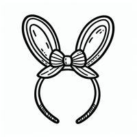 Entdecke dieses niedliche Hasenohren-Stirnband Ausmalbild! Perfekt für kreative Kinder, die Spaß am Ausmalen haben. Bringe mit deinen Lieblingsfarben dieses einfache, aber bezaubernde Bild zum Leben.