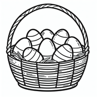Entdecke die Freude des Osterfestes mit diesem tollen Malbild! Ein wunderschöner Korb voller Ostereier wartet darauf, von dir bunt gestaltet zu werden. Perfekt für alle Altersstufen!