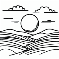 Paisaje dibujo para colorear es un dibujo de Pascua para colorear gratis, con contornos negros claros y detalles fáciles de imprimir para niños. Abre el archivo PNG, imprímelo en A4 y úsalo en casa, en el jardín de infancia o en la escuela.