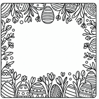 Dieser bezaubernde Ausmalrahmen zeigt dekorative Ostereier und Frühlingsblumen. Perfekt, um die Osterstimmung zu wecken und Ihrer Kreativität freien Lauf zu lassen. Laden Sie diese Malvorlage herunter und genießen Sie das Ausmalen!