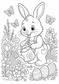 ईस्टर : Osterhase Giesskanne — कलरिंग पेज एक मुफ्त A4 कलरिंग पेज है, जिसमें स्पष्ट काली रूपरेखाएँ और रंग भरने के लिए साफ़ क्षेत्र हैं। पंजीकरण आवश्यक नहीं।