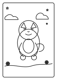 Perro con globos de cumpleaños es un dibujo de animales para colorear gratis, con contornos negros claros y detalles fáciles de imprimir para niños. Abre el archivo PNG, imprímelo en A4 y úsalo en casa, en el jardín de infancia o en la escuela.