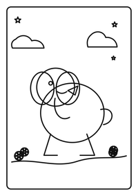 Elefante junto al abrevadero es un dibujo de animales para colorear gratis, con contornos negros claros y detalles fáciles de imprimir para niños. Abre el archivo PNG, imprímelo en A4 y úsalo en casa, en el jardín de infancia o en la escuela.