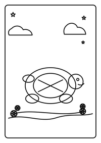Tortuga en el jardín es un dibujo de animales para colorear gratis, con contornos negros claros y detalles fáciles de imprimir para niños. Abre el archivo PNG, imprímelo en A4 y úsalo en casa, en el jardín de infancia o en la escuela.