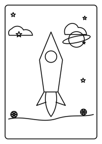Nave espacial junto a Saturno es un dibujo de espacio para colorear gratis, con contornos negros claros y detalles fáciles de imprimir para niños. Abre el archivo PNG, imprímelo en A4 y úsalo en casa, en el jardín de infancia o en la escuela.