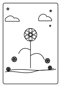 Girasoles campo es un dibujo de naturaleza para colorear gratis, con contornos negros claros y detalles fáciles de imprimir para niños. Abre el archivo PNG, imprímelo en A4 y úsalo en casa, en el jardín de infancia o en la escuela.