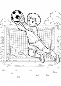 : Torwart beim Hechten — página para colorir é uma página gratuita para colorir e imprimir em A4, com contornos pretos nítidos e áreas claras para colorir. Sem cadastro.