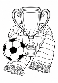futebol Fan com Trophy — página para colorir é uma página gratuita para colorir e imprimir em A4, com contornos pretos nítidos e áreas claras para colorir. Sem cadastro.