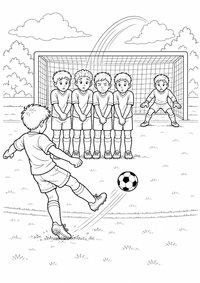 futebol gratuita kick — página para colorir é uma página gratuita para colorir e imprimir em A4, com contornos pretos nítidos e áreas claras para colorir. Sem cadastro.