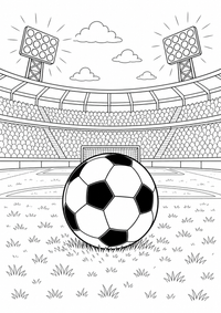 Soccer Stadionlicht ist ein kostenloses A4-Ausmalbild mit klaren schwarzen Konturen zum Ausdrucken.