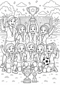 Maedchen Team — página para colorir é uma página gratuita para colorir e imprimir em A4, com contornos pretos nítidos e áreas claras para colorir. Sem cadastro.