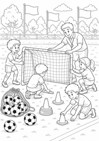 Setting aproximado o Goal — página para colorir é uma página gratuita para colorir e imprimir em A4, com contornos pretos nítidos e áreas claras para colorir. Sem cadastro.