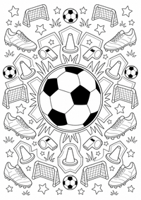 futebol Ball padrão — página para colorir é uma página gratuita para colorir e imprimir em A4, com contornos pretos nítidos e áreas claras para colorir. Sem cadastro.