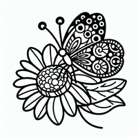 Mariposa sobre flor es un dibujo de animales para colorear gratis, con contornos negros claros y detalles fáciles de imprimir para niños. Abre el archivo PNG, imprímelo en A4 y úsalo en casa, en el jardín de infancia o en la escuela.