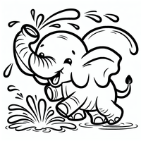 Jugando elefante es un dibujo de animales para colorear gratis, con contornos negros claros y detalles fáciles de imprimir para niños. Abre el archivo PNG, imprímelo en A4 y úsalo en casa, en el jardín de infancia o en la escuela.