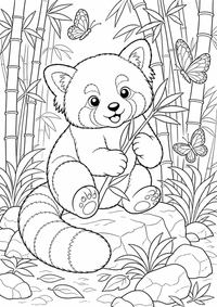 Red panda — página para colorir é uma página gratuita para colorir e imprimir em A4, com contornos pretos nítidos e áreas claras para colorir. Sem cadastro.