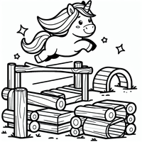 Saltando unicornio es un dibujo de unicornio para colorear gratis, con contornos negros claros y detalles fáciles de imprimir para niños. Abre el archivo PNG, imprímelo en A4 y úsalo en casa, en el jardín de infancia o en la escuela.