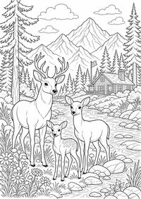 USA Nationalpark Ausmalbild ist ein kostenloses USA Ausmalbild mit klaren schwarzen Konturen zum Ausdrucken auf A4.