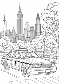 : Amerikanische Stadtansicht — página para colorir é uma página gratuita para colorir e imprimir em A4, com contornos pretos nítidos e áreas claras para colorir. Sem cadastro.