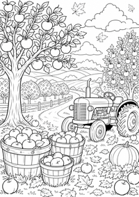 American Apple Orchard is a free USA coloring page with clear black outlines. Print the PNG on A4 for home, kindergarten or school.
