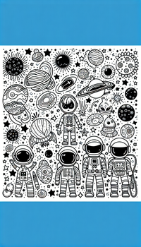 Espacio patrón 25 es un dibujo de espacio para colorear gratis, con contornos negros claros y detalles fáciles de imprimir para niños. Abre el archivo PNG, imprímelo en A4 y úsalo en casa, en el jardín de infancia o en la escuela.