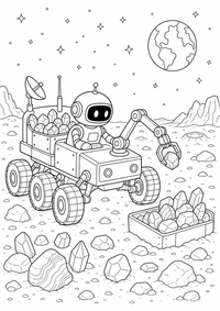Spacecraft em a discovery tour – detalhada cena — página para colorir é uma página gratuita para colorir e imprimir em A4, com contornos pretos nítidos e áreas claras para colorir. Sem cadastro.