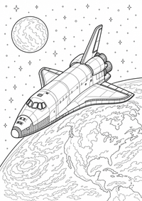 अंतरिक्ष Shuttle Orbiting Earth — कलरिंग पेज एक मुफ्त A4 कलरिंग पेज है, जिसमें स्पष्ट काली रूपरेखाएँ और रंग भरने के लिए साफ़ क्षेत्र हैं। पंजीकरण आवश्यक नहीं।