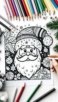 Neues Ausmalbild zum Thema weihnachten mit klaren Linien und viel Platz zum Ausmalen.