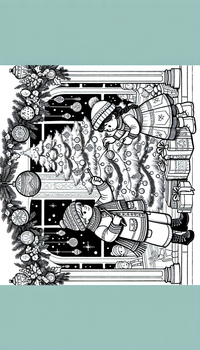 Neues Ausmalbild zum Thema weihnachten mit klaren Linien und viel Platz zum Ausmalen.