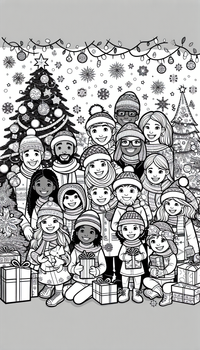 Neues Ausmalbild zum Thema weihnachten mit klaren Linien und viel Platz zum Ausmalen.