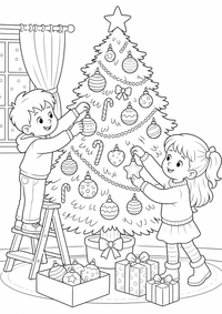 Reindeer com sleigh – detalhada cena — página para colorir é uma página gratuita para colorir e imprimir em A4, com contornos pretos nítidos e áreas claras para colorir. Sem cadastro.