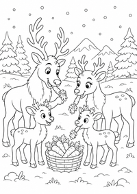 Snowman em em frente of o hut - detalhada cena — página para colorir é uma página gratuita para colorir e imprimir em A4, com contornos pretos nítidos e áreas claras para colorir. Sem cadastro.